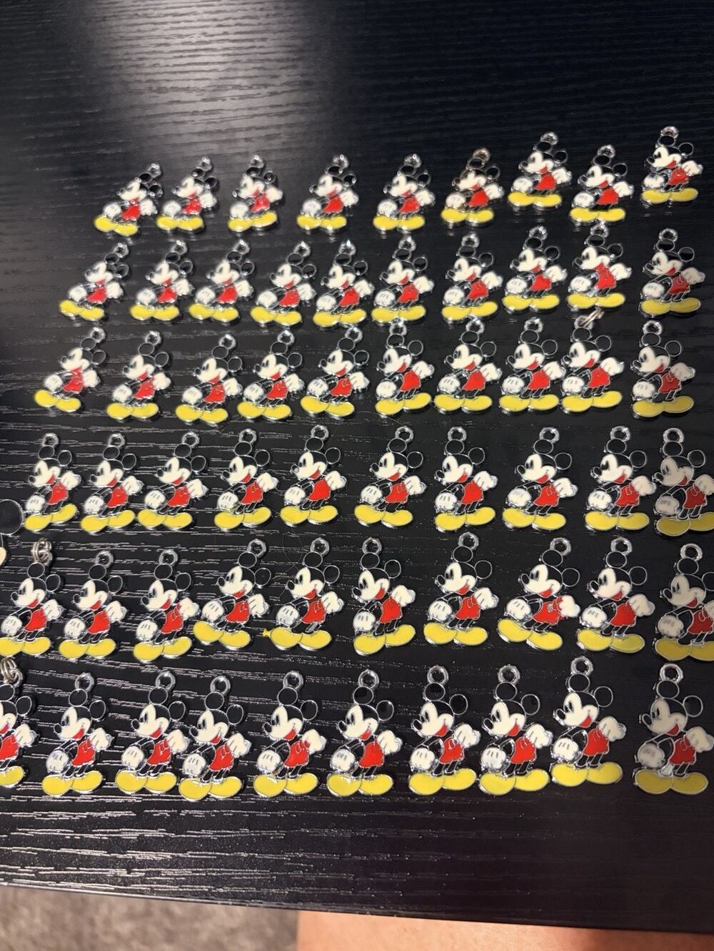 Mickey Mouse Charms Metal Enamel Jewelry Making Crafts Bracelets Pendants 62pcs